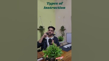 Types of Instruction || Computer Organization and Architecture #computerorganizationandarchitecture