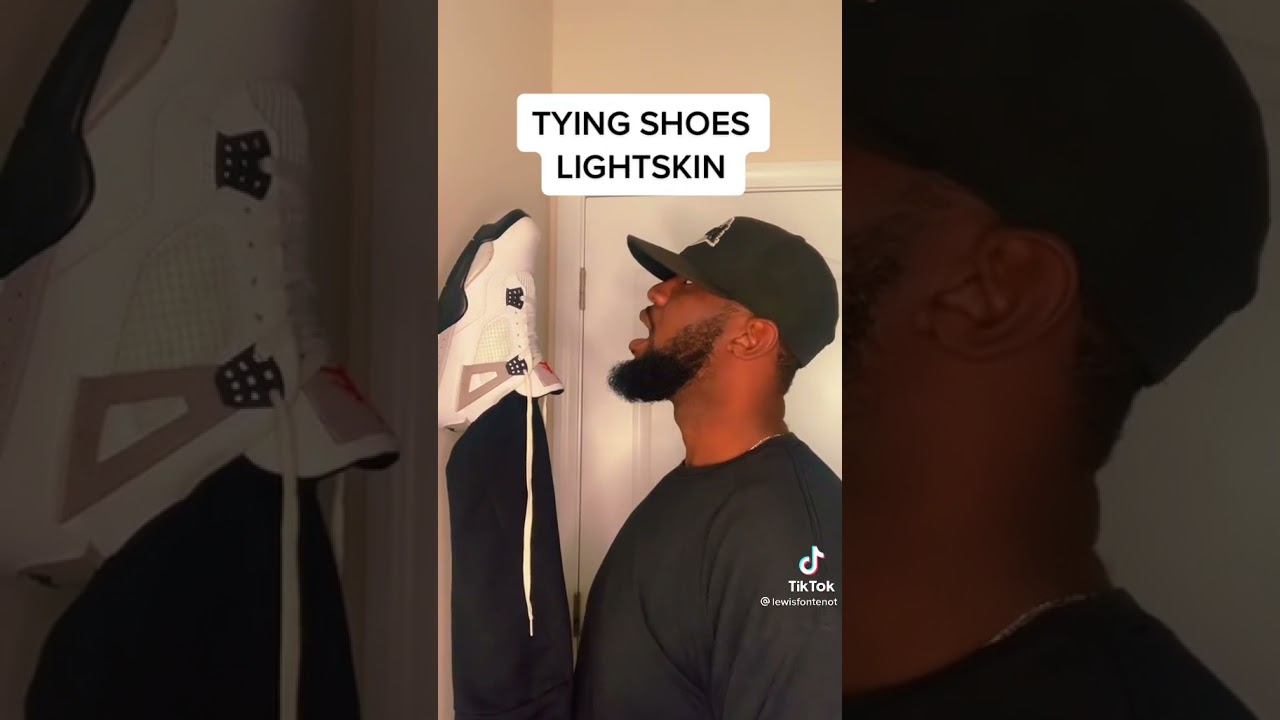 Dark skins tying shoes vs light skins😂