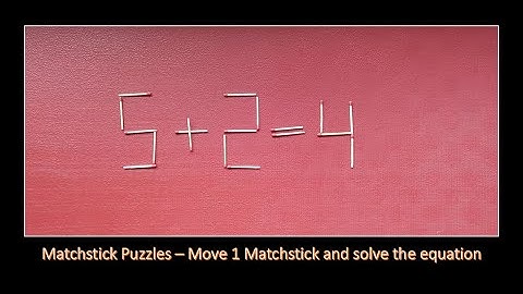 Matchstick Puzzles - Move 1 matchstick to solve the equation - 8 - Shorts
