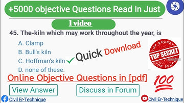 How to read +5000 Online Objective  Questions  PSC,MCQ,DWSS preparation of ||Civil Engineering