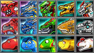 Mecha Colosseum, Dinosaur Train & Dino Robot Corps | Armorsaur, Red Dragon, i-Rex, Shark, Crossover