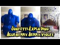 Confetti exploding blueberry berry violet