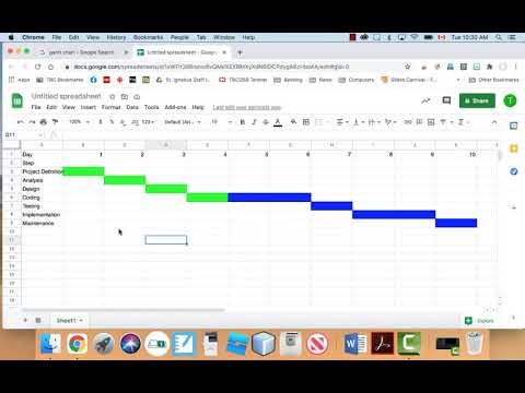 Video: Hvordan lager jeg et Gantt-diagram i Google Dokumenter?