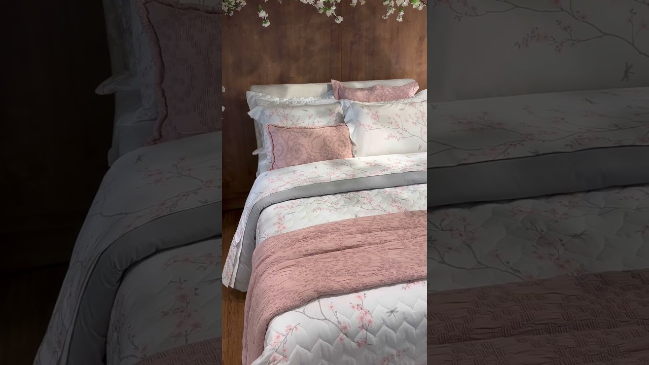 Erosebridal Jogo de cama queen estilo japonês lençóis de flor de