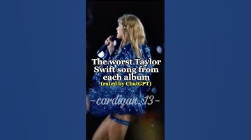 The worst Taylor Swift song from each album (rated by ChatGPT) #music #swifties #taylorswift #eras