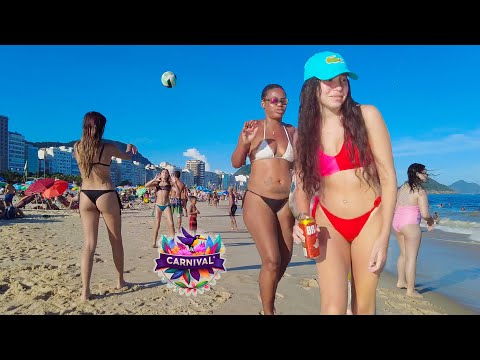 🇧🇷Beach Walk Copacabana Rio de Janeiro Brazil 2023