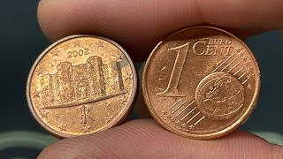 2002 Italy 1 Euro Cent Coin • Values, Information, Mintage, History, and More