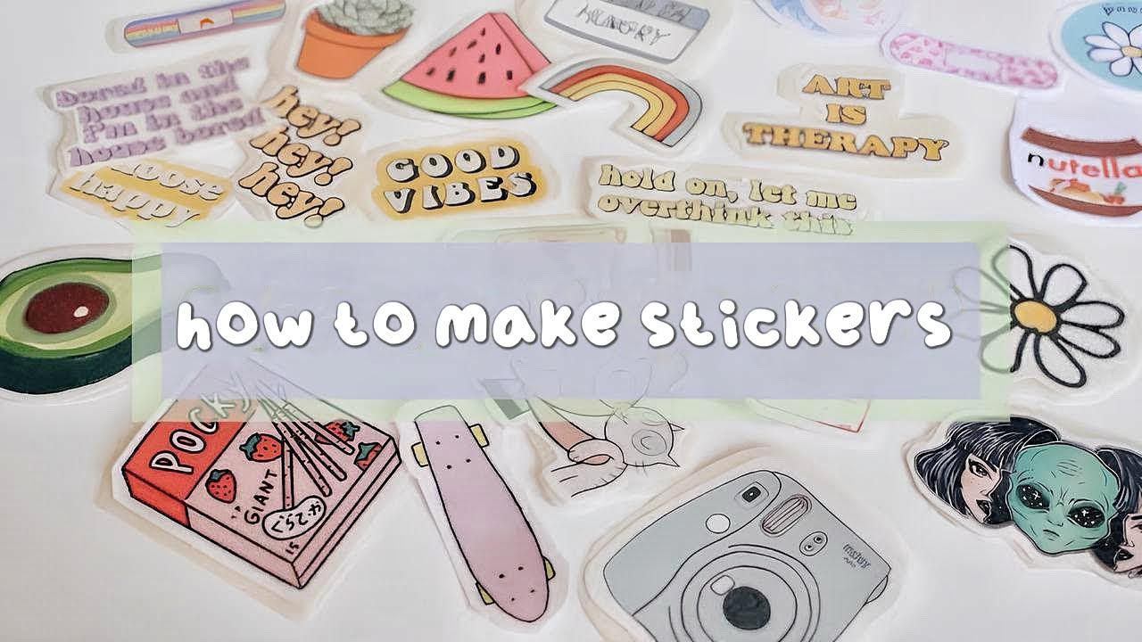 how to make your own stickers 🍥 | without sticker paper - YouTube