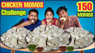 150 Chicken Momos Eating Challenge In Bengali || Chicken Momos Eating Competition || Food Challenge