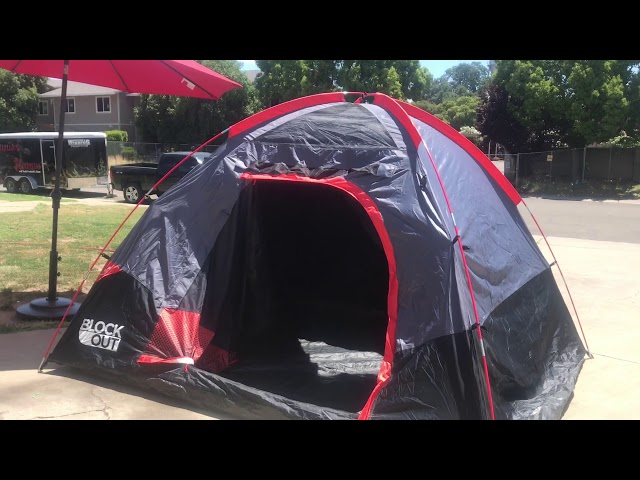 CORE 6 Person Lighted Blockout Tent with Full Rainfly | C