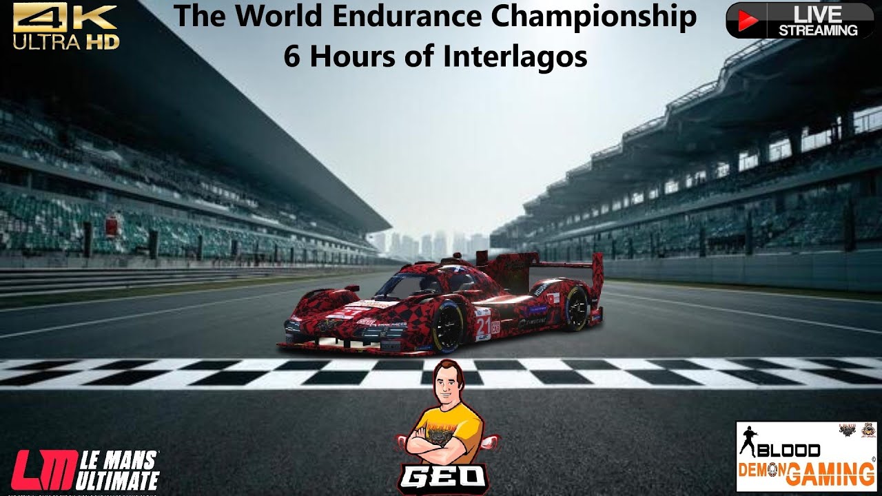 WEC 6 Hours of Interlagos Live in 4k 🔴 Multi Class Racing 🏎️  !commands