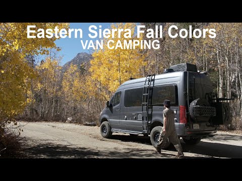 Enjoy the vibrant fall foliage and tranquil lakes of the Eastern Sierra.[Van Life, Relaxing]