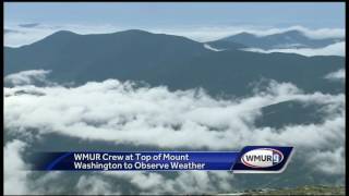 Taking in the weather on Mt. Washington