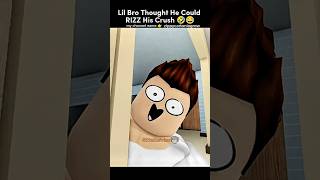 Lil Bro Had the Most 𝗘𝗠𝗕𝗔𝗥𝗥𝗔𝗦𝗦𝗜𝗡𝗚 𝗥𝗜𝗭𝗭 Ever 💀😭 #roblox