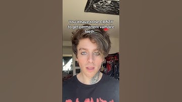 You’d have to be CRAZY to get PERMANENT vampire fangs…😳🧛🏻‍♂️ #emo #vampire #vampires #alternative