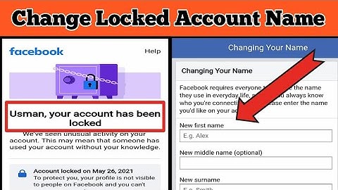Change Locked Account Name | Facebook Locked account name change kaise kare