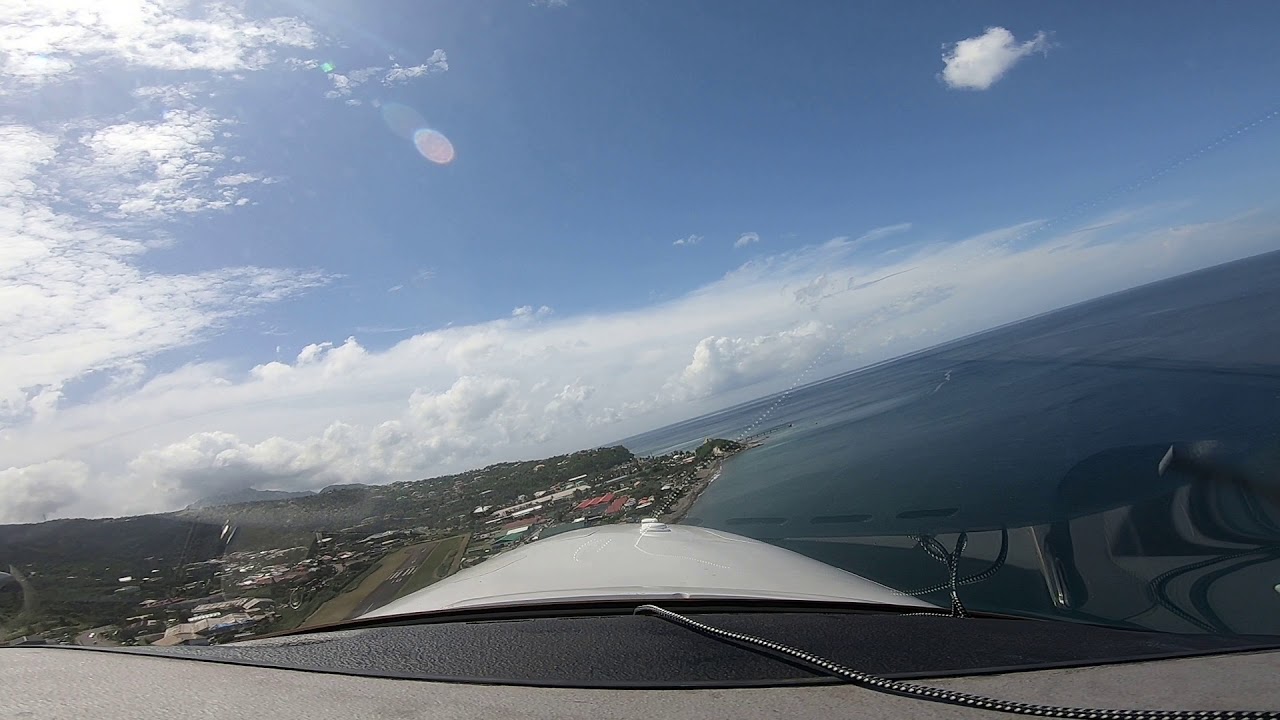 Da42 Diamond Twinstar arrival, approach and landing and Canefield