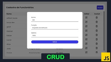 Criando CRUD Responsivo com JavaScript (Projeto de Cadastro)