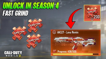 Fast Unlock Free Mythic AK117 Lava Remix in Season 4 CODM - COD Mobile