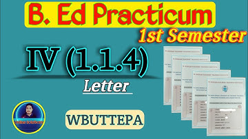 B. Ed 1st Semester Practicum Presentation IV(1.1.4) Language Across The Curriculum-Letter। WBUTTEPA