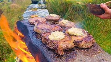 Most Satisfying Fire Cooked Meats | ASMR Cooking in Nature