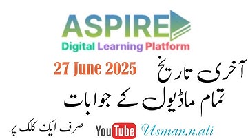ADLP Aspire Training All Modules Complete Solution @Usman.n.
