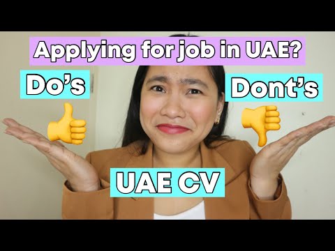 Paano gumawa ng CV/Resume for Dubai, Abu Dhabi UAE job application? Do&rsquo;s and Dont&rsquo;s|Job Hunting 2021