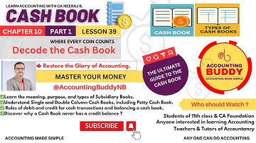Cash Book -Lesson-39 Chapter-10 Part-1