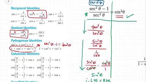 Verifying Trig Identities Part 1
