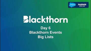 100 Days of Features: Day 6 - Blackthorn Events - Big Lists