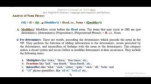 9. Language and Linguistics, IC Analysis  Part II (iii) mp4