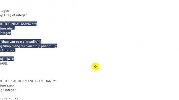 Lập trình mảng, thủ tục, chương trình con Pascal