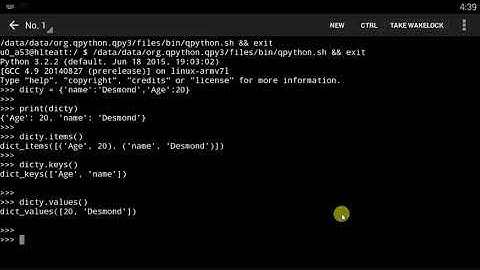 Qpython tutorial -13 Dictionaries
