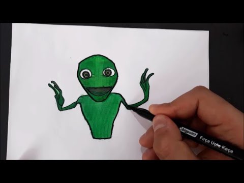 Dans Eden Yeşil Uzaylı Nasıl Çizilir__Yeşil Uzaylı Dansı__Green Alien Dance