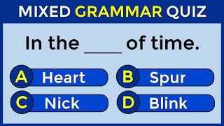 Mixed Grammar Quiz | CAN YOU SCORE 30/30? #challenge 31