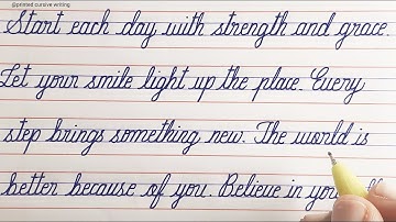 CURSIVE WRITING | English Handwriting practice Tutorial