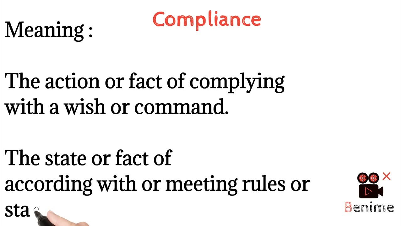 Compliance Meaning, pronounciation, synonyms, antonyms, Usage & Examples Learn English