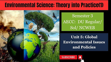 EVS Unit 5|| AECC Environmental science theory into practice Sem 3|| DU Regular/Sol/NCWEB