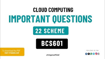 BCS601 Cloud Computing Important Questions VTU 22 Scheme | VTU Guru