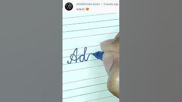 Adarsh - Beautiful name in Cursive writing | Cursive writing for beginners | #shorts