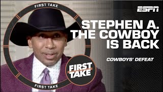 Stephen A. DONS his cowboy hat to laugh at the Cowboys’ pitfalls 🤠 | First Take