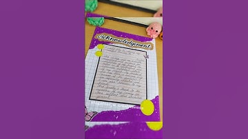 Acknowledgement Design For School Projects 💜✨ #togetherwcreativeness #acknowledgement #shorts