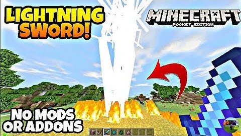✔MCPE HOW TO MAKE A LIGHTNING SWORD !! (Command Block Tutorial / Creation )