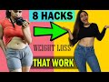 8 BEST 👍 Weight Loss Hacks that Works ( BEST RESULTS ✔️) || 💁 How To Lose Weight Fast  ?