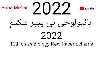 Pairing scheme of Biology 10th class 2022,scheme of 10th class 2022 Aima Mehar