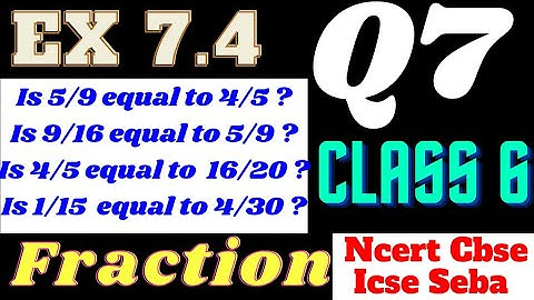 Exercise 7.4 Question7 | Class 6 maths | Fraction | Chapter 7 | Ncert |  CBSE | Icse | Seba |