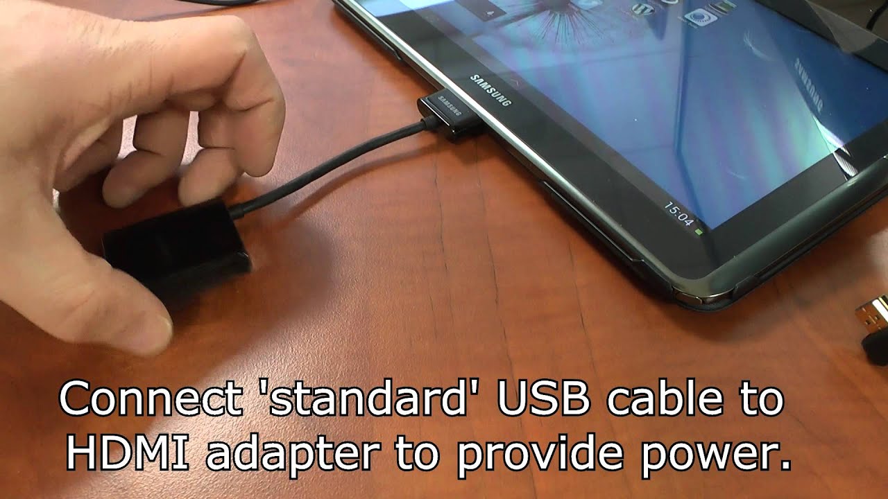 Connect a samsung tablet to a monitor via a hdmi cable and the ... Ipad aansluiten op beamer