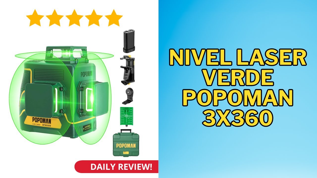 Nivel Laser verde POPOMAN 3x360 °✓✓ 