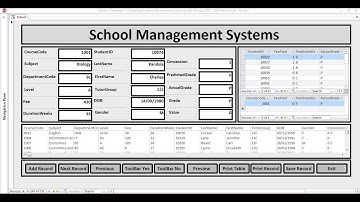 How to Create School Management Systems in MS Access with Form Using VBA - Part 1 of 2