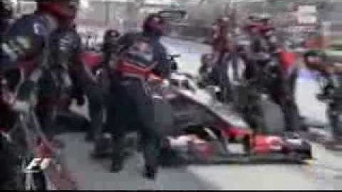 F1 2011 China - Jenson Button - Pit stop fail